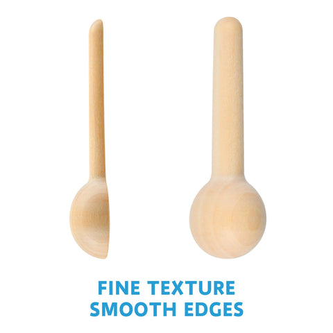 Aemygo wooden scoops dessert service with smooth surface