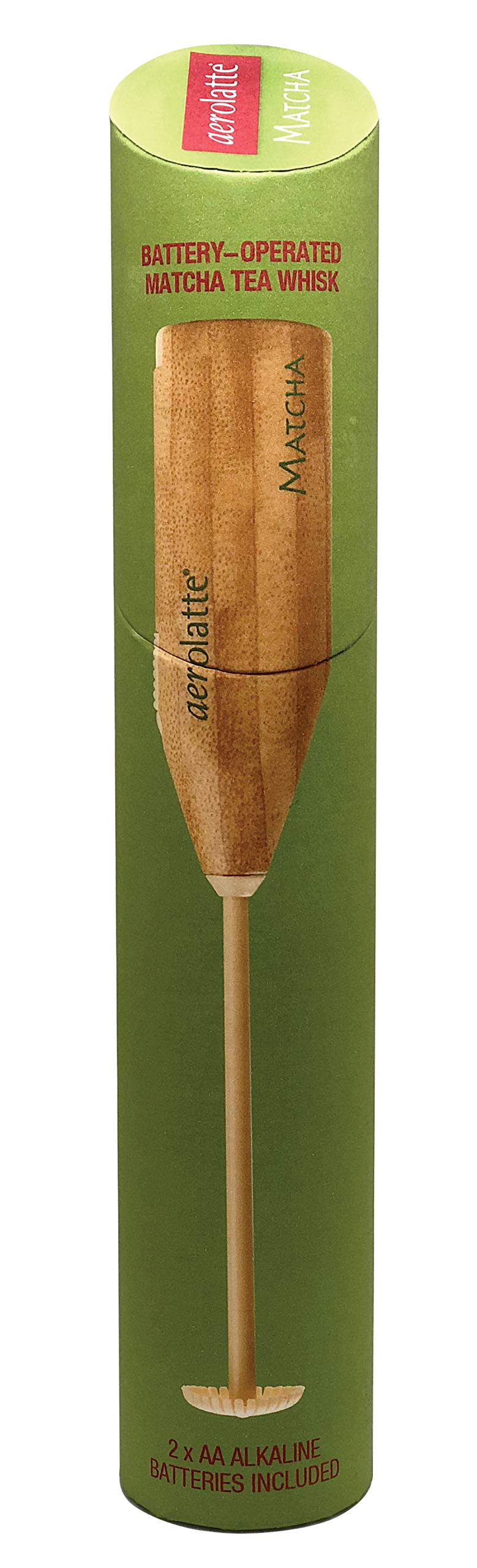 Aerolatte Matcha Frother in use to whip latte at home.