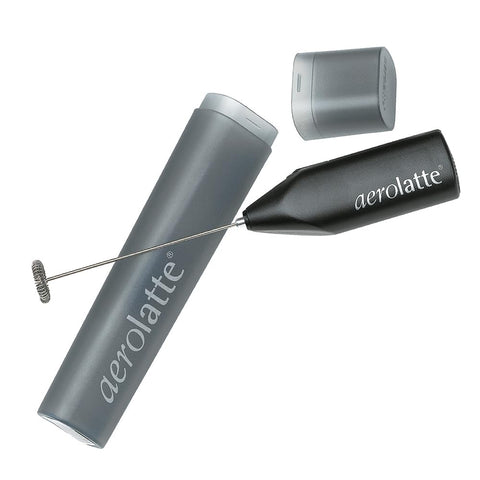 Aerolatte Milk Frother To Go foaming action creates creamy foam quickly for cafe-style drinks.