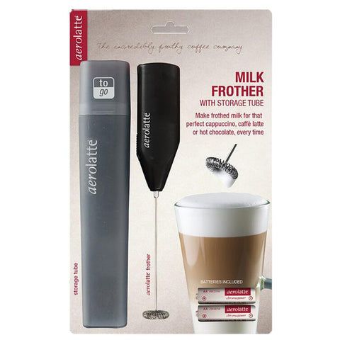 Aerolatte Milk Frother To Go stainless steel construction offers durable, safe frothing for daily beverages.