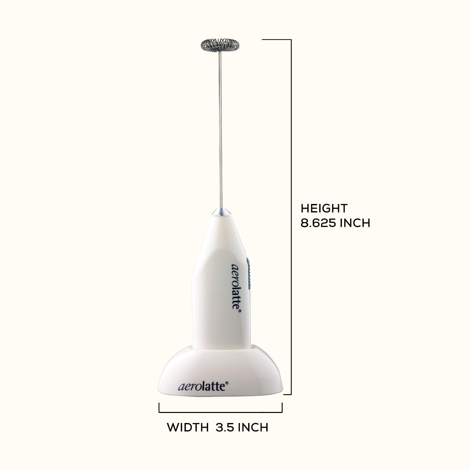Aerolatte steam-free frother in action delivering creamy foam.