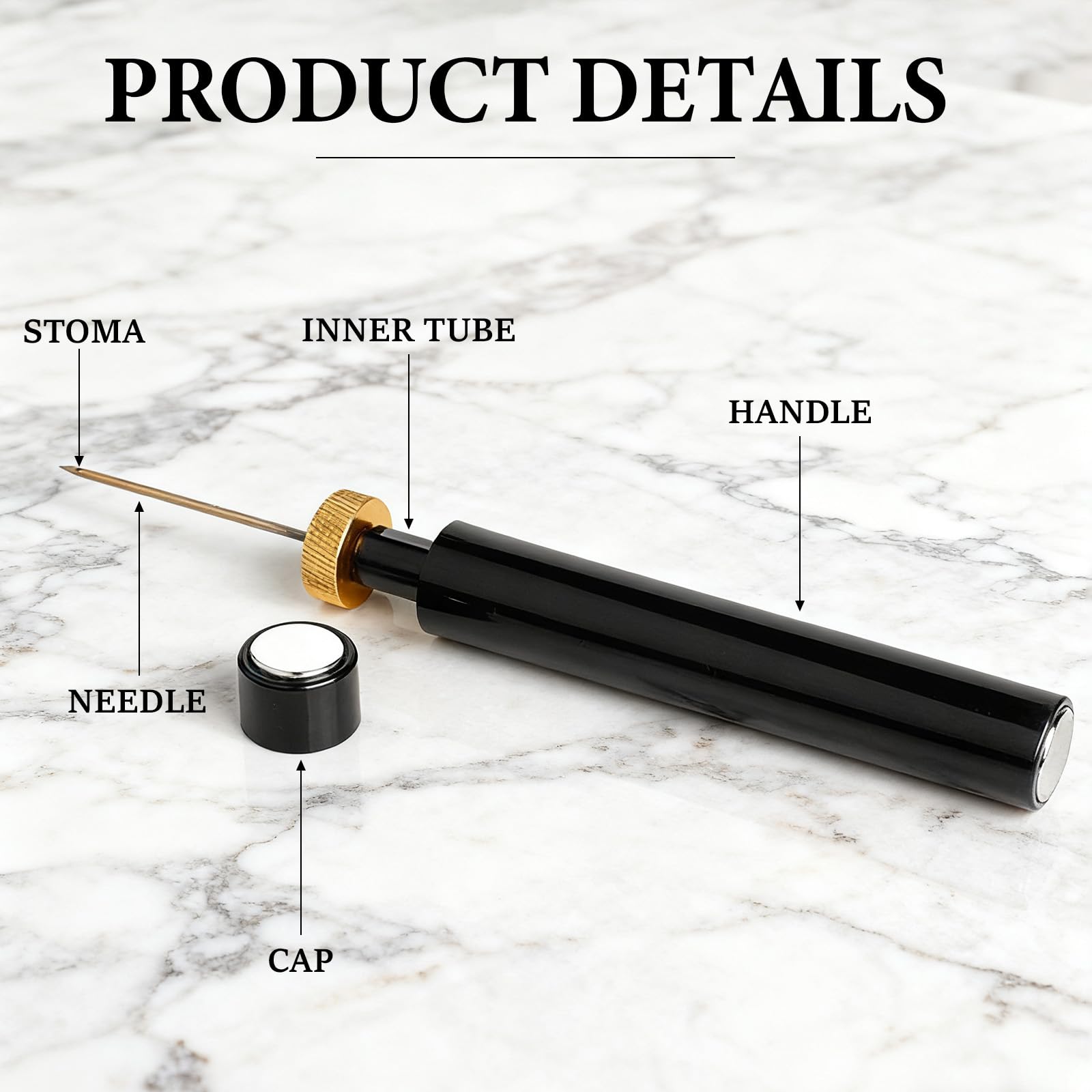 Aeropop wine opener durable assembly: ABS body and aluminum handle for lasting use