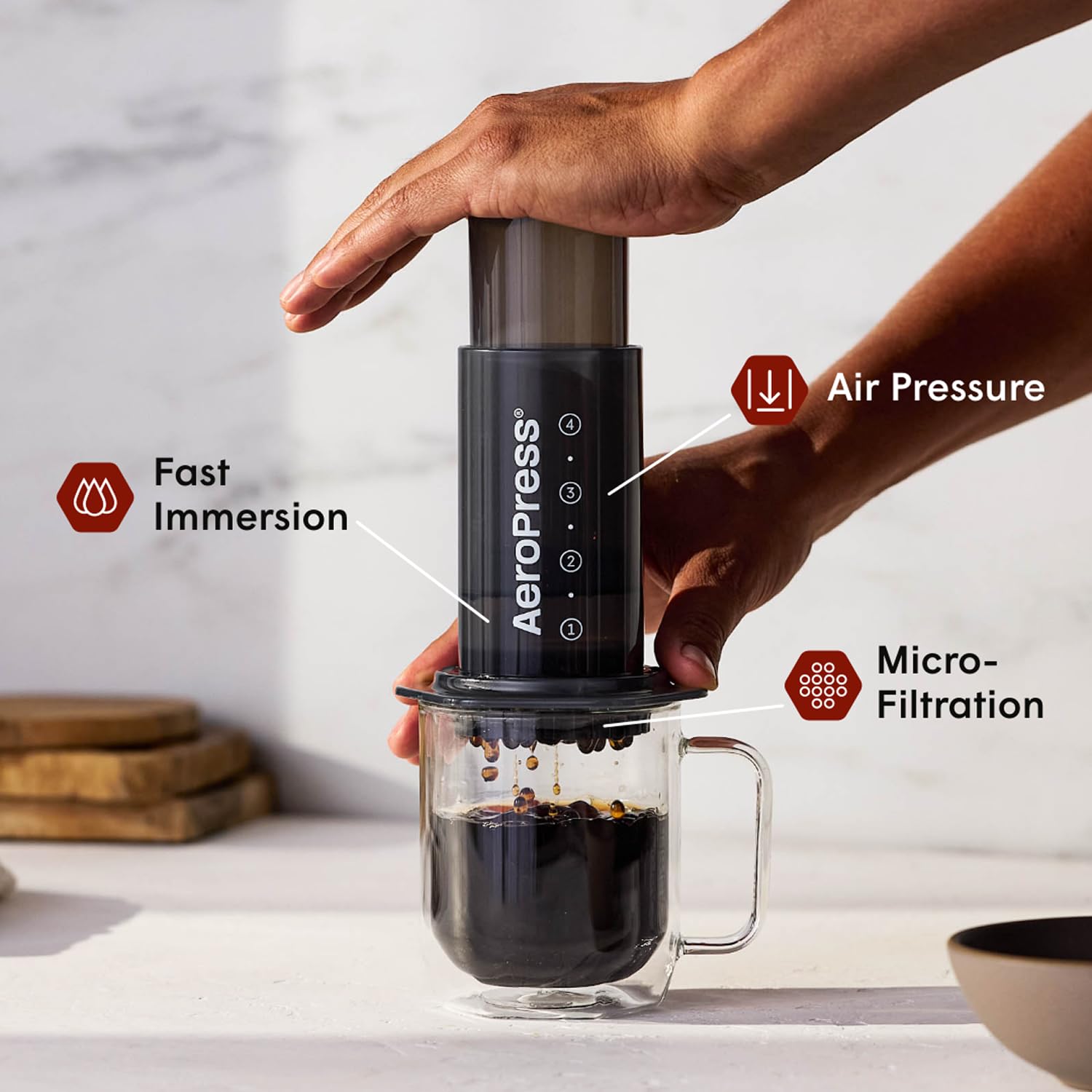 AeroPress 3-in-1 brewing concept blending methods for versatile flavor.