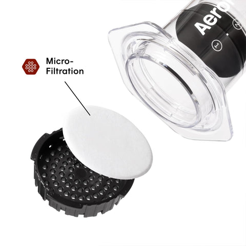 AeroPress demonstrates air pressure and micro-filtration core for richer flavors and quicker extraction.