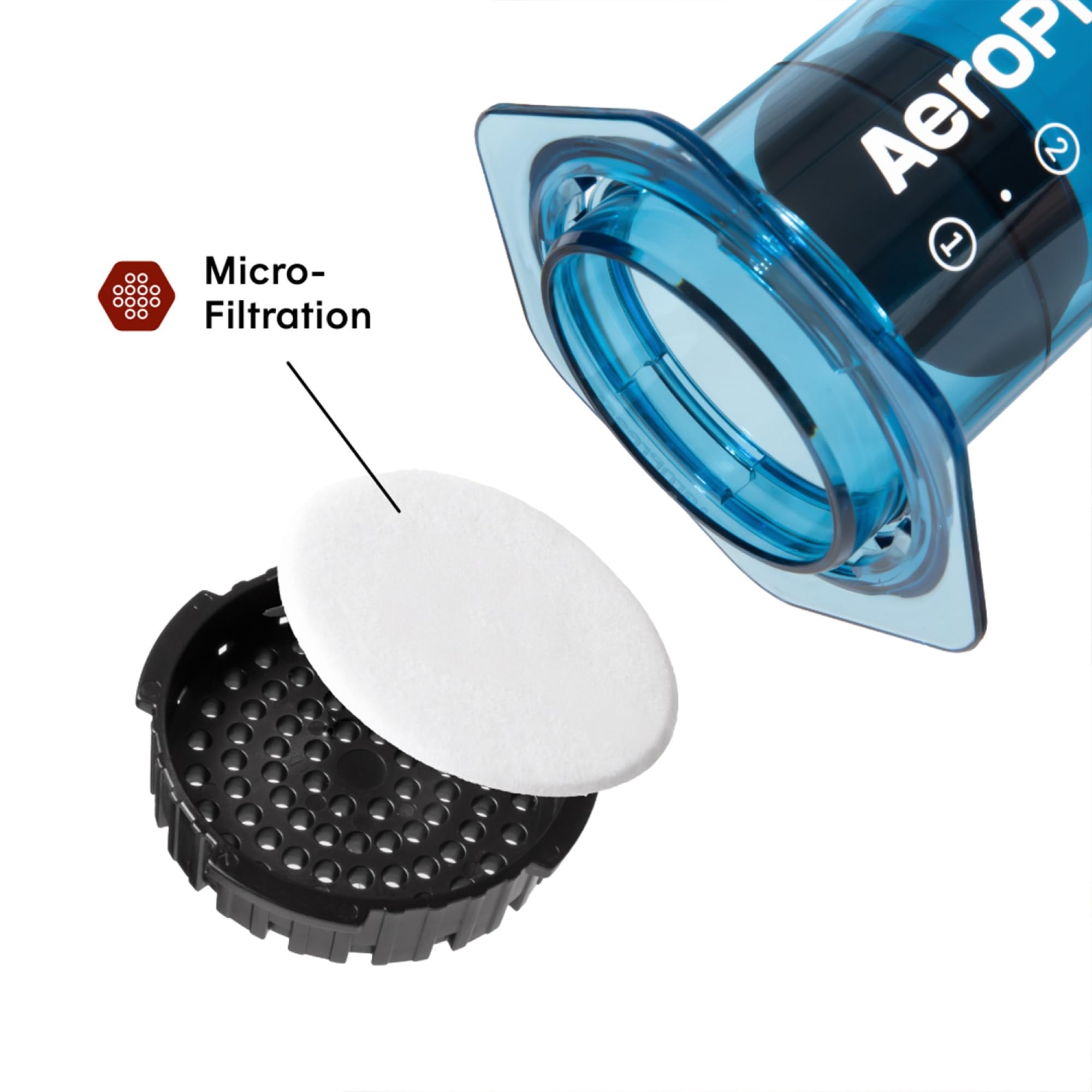 AeroPress Clear Blue Travel Compact emphasizes lightweight, durable, on-the-go coffee brewing.