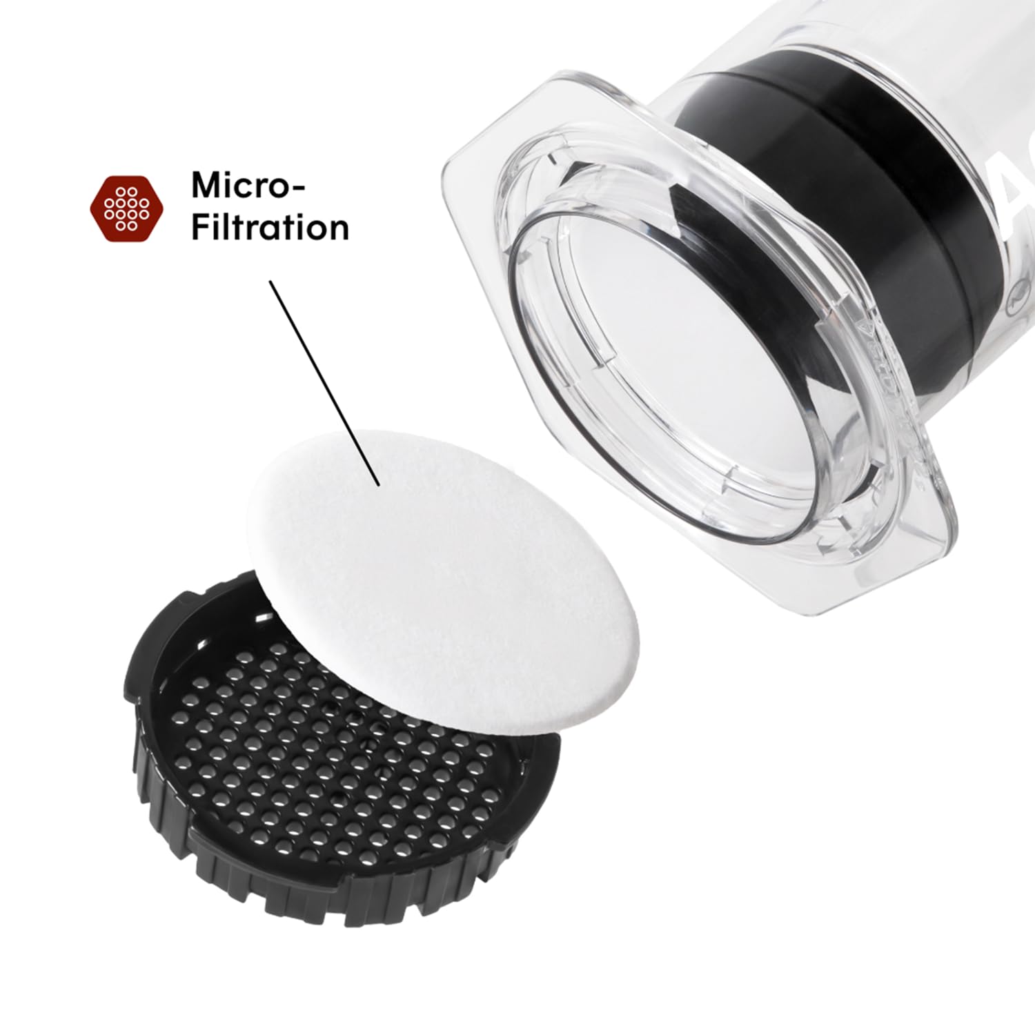 AeroPress Clear XL crystal Tritan body highlights durable, travel-friendly build.