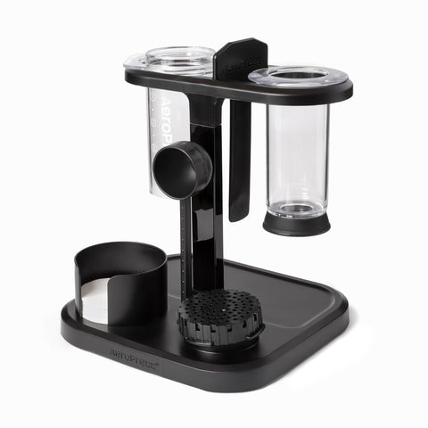 AeroPress Organizer Stand front view showing compact storage for all gear