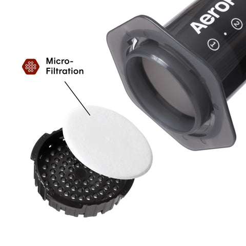 AeroPress Original micro-filter option delivers grit-free, full-bodied cups