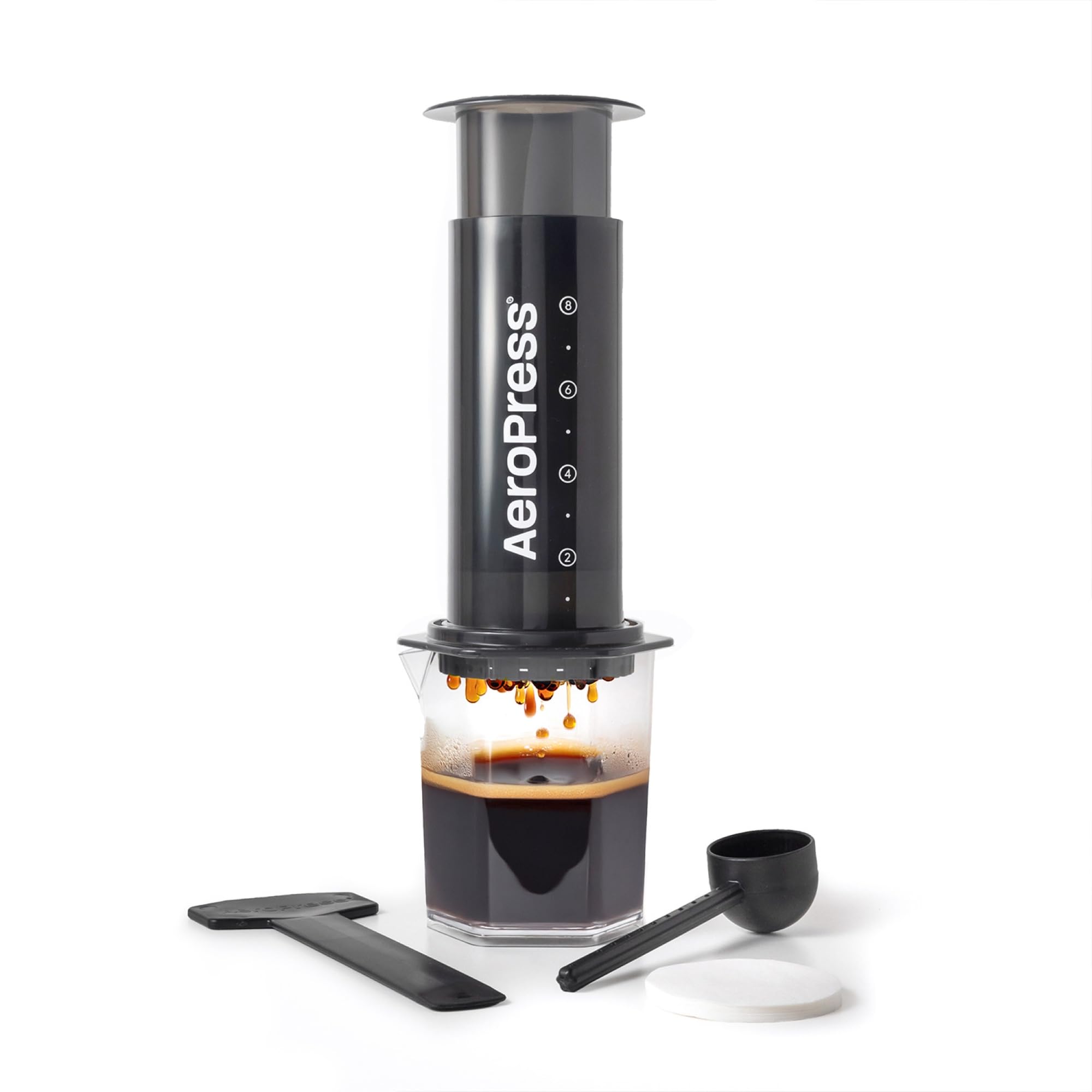AeroPress Original XL brewer assembly in use, showing large capacity for gatherings.