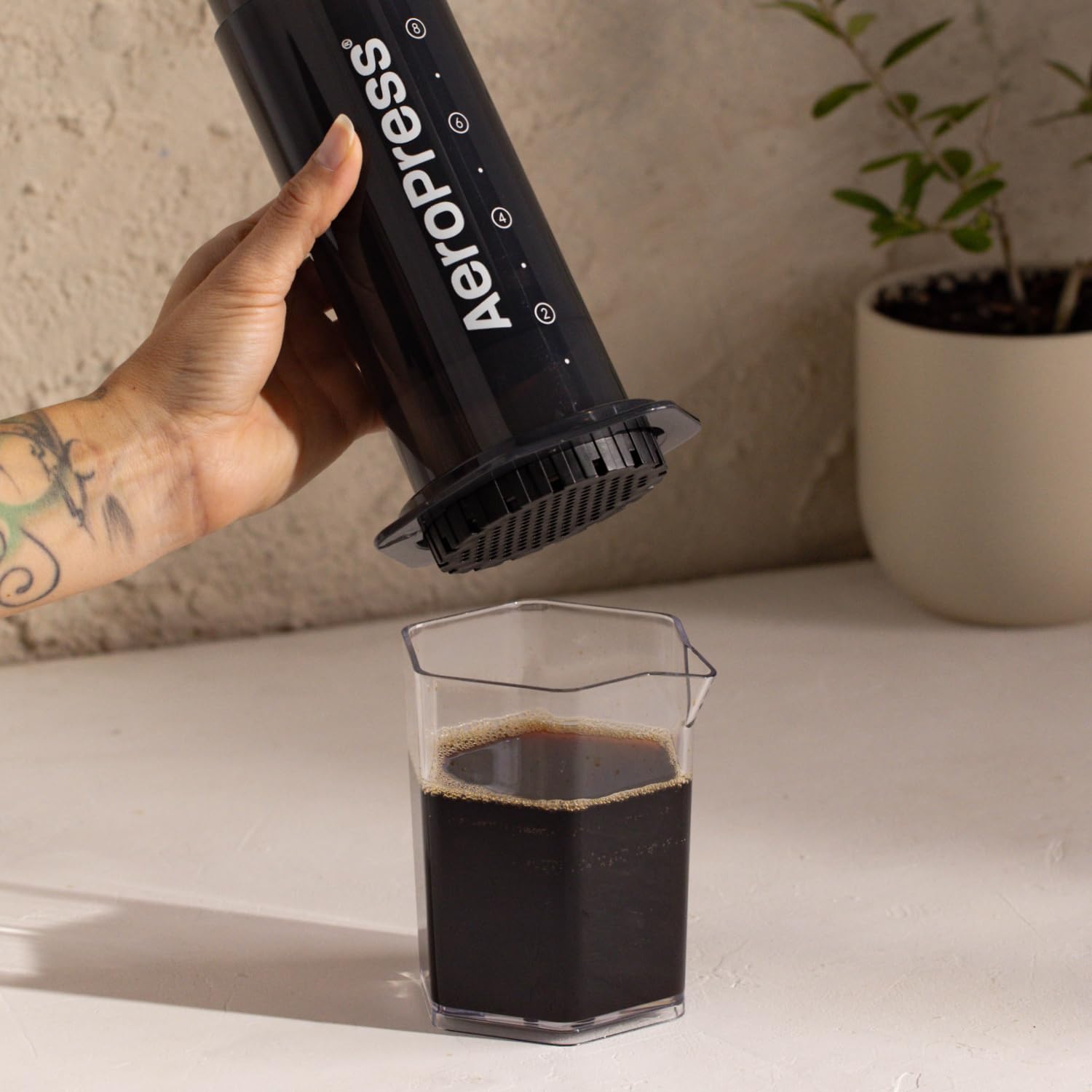 AeroPress Original XL in compact travel design for camping or office use.