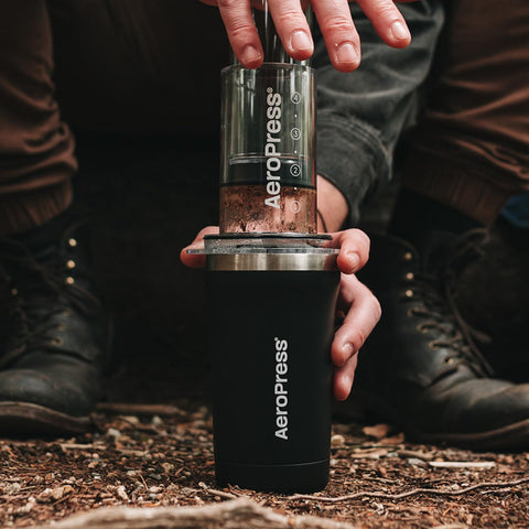 AeroPress travel-friendly filter ideal for camping and trips.