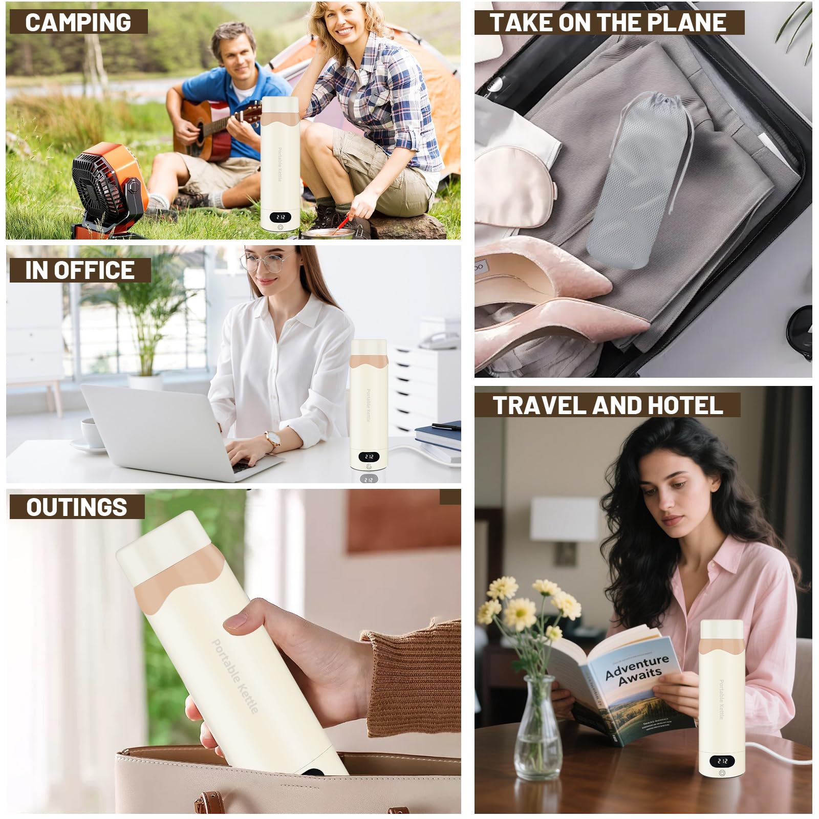 AerRoll lightweight travel kettle easy to carry and store