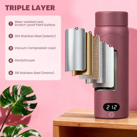 Auto shut-off feature and boil-dry protection ensure safe operation during use.