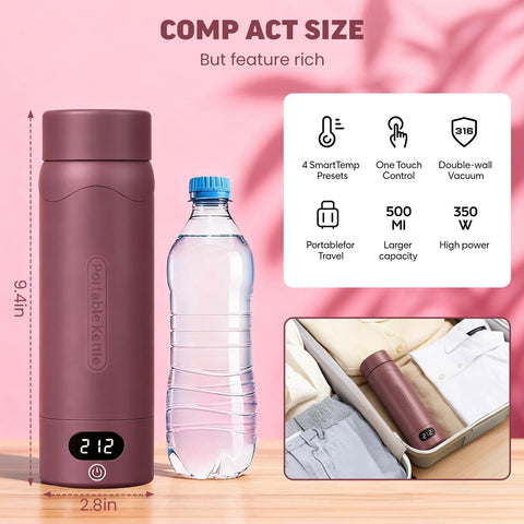 16.9 oz capacity ready for single servings of tea or coffee anywhere.