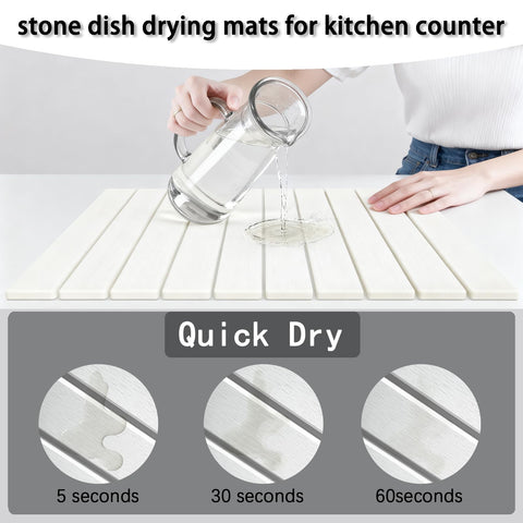 Aetherforge white mat with dishes on top, showcasing drying surface