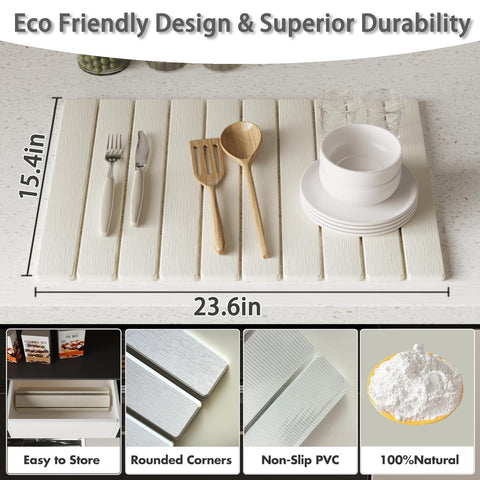 Aetherforge stone drying mat, large unfolded black absorbs moisture quickly