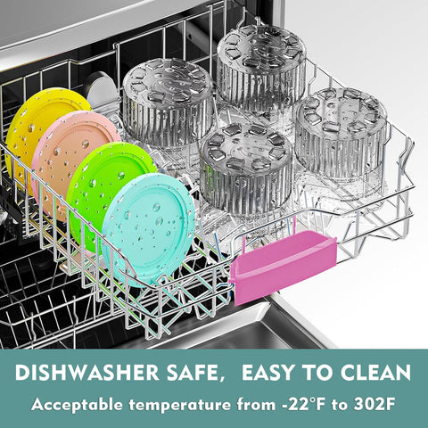 AFDLLDQM Ninja Creami Deluxe clear containers with max-fill lines for portions.