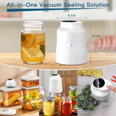afontoto vacuum sealer for regular-mouth jars preserving meals on the go