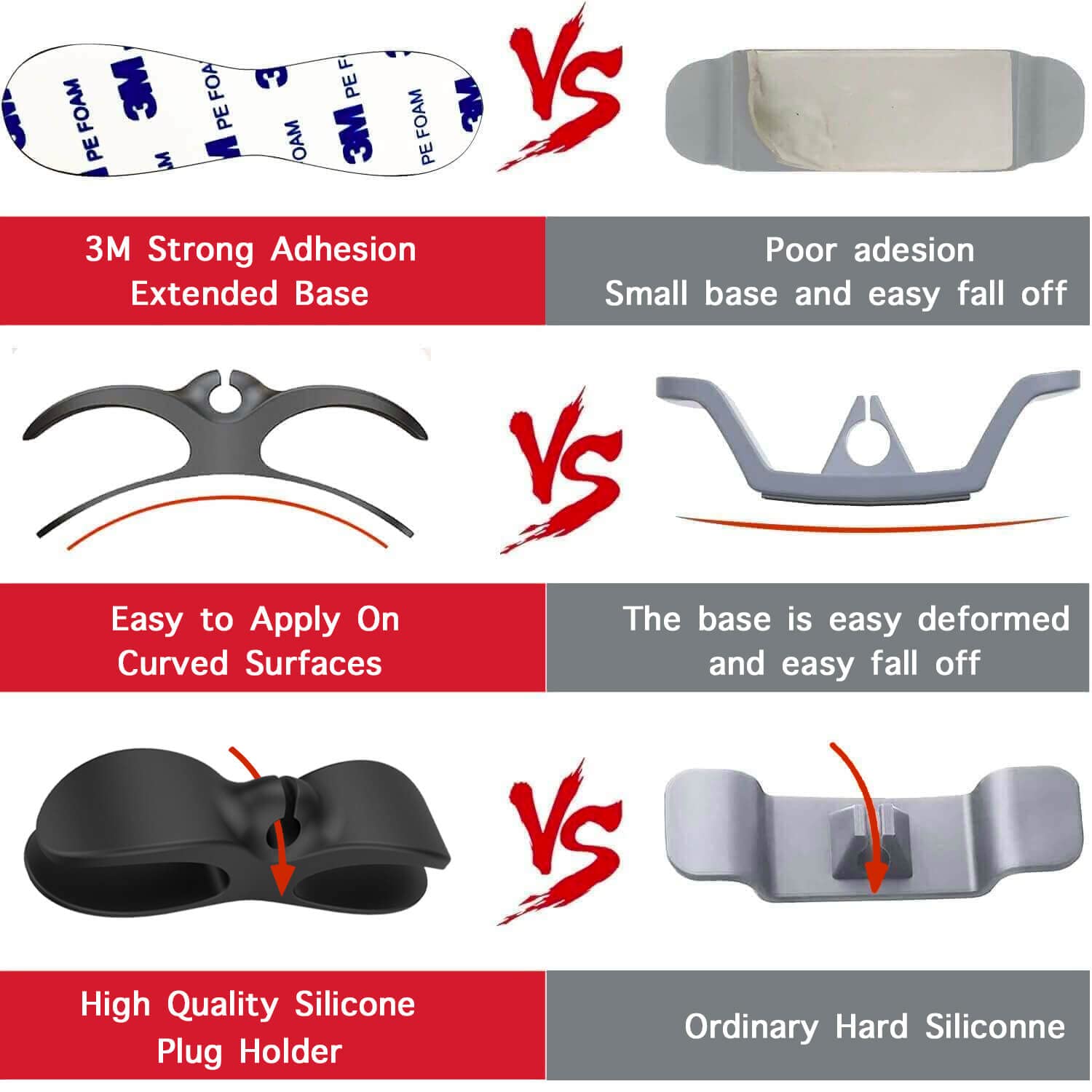 AFunCrafter center plug holder accommodates larger outlets for easy cable management.