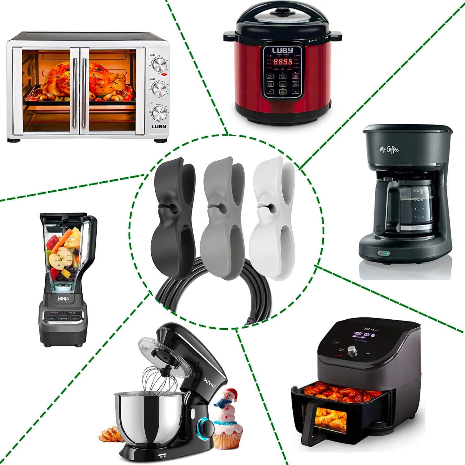 AFunCrafter heat-resistant cord organizer withstands up to 158°F.