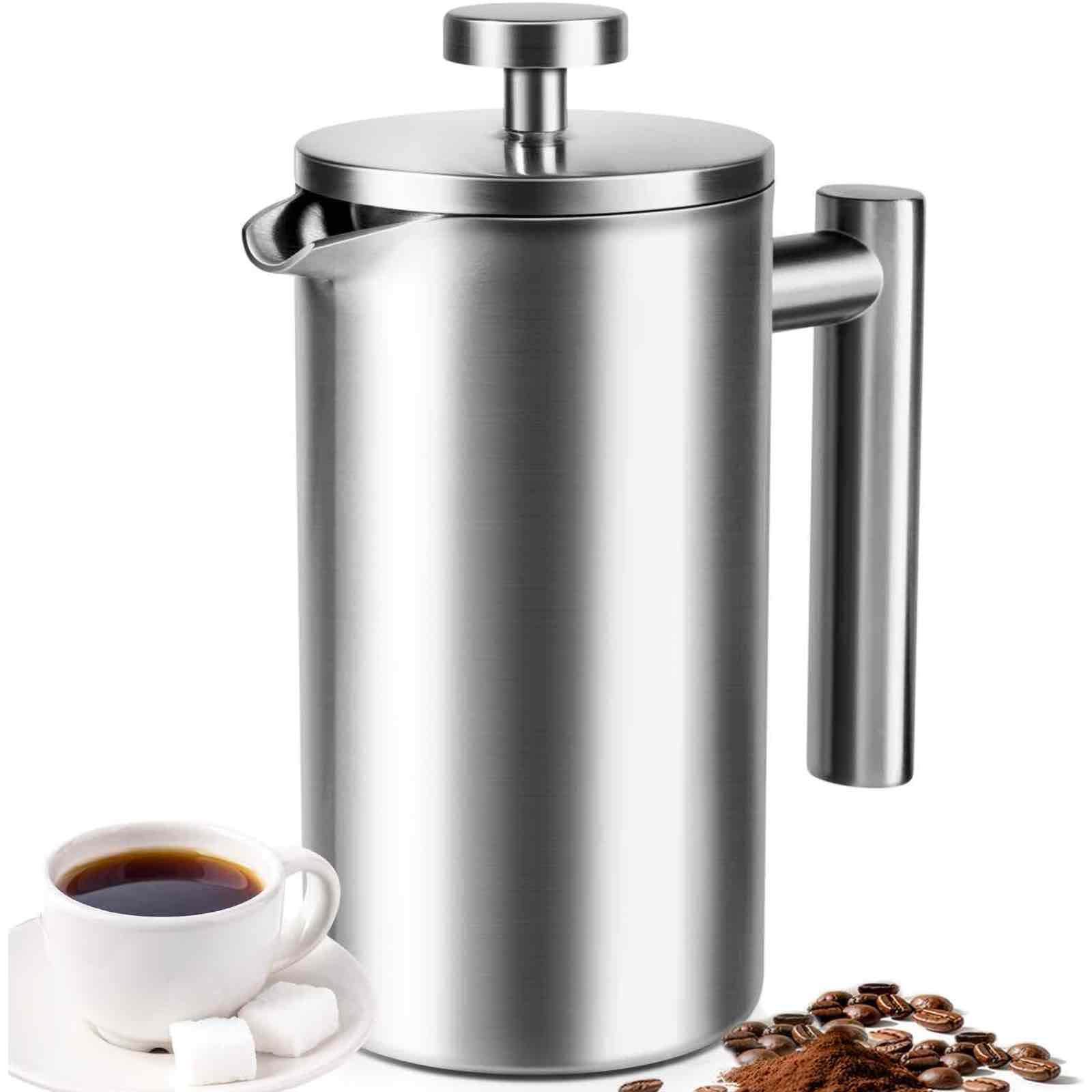 AgcKuzt French Press 34oz capacity for family mornings
