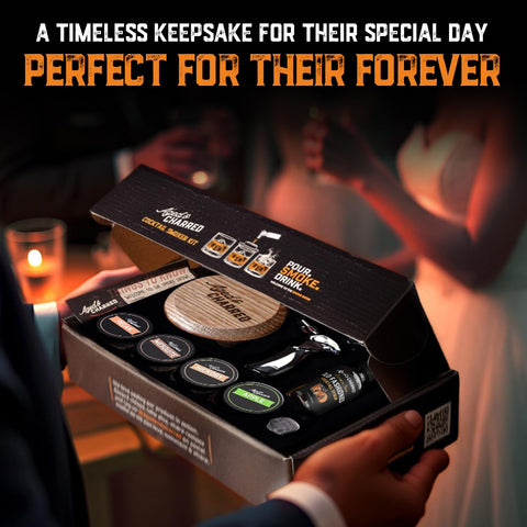 Aged & Charred smoked-cocktail-serve showcases the final aromatic drink