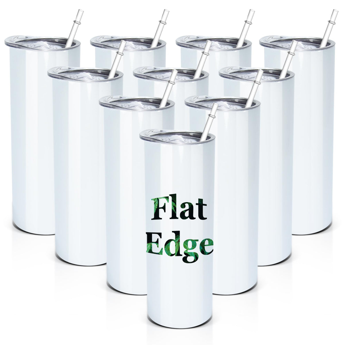 AGH 20oz sublimation tumbler with flat edge for crisp full-wrap designs.