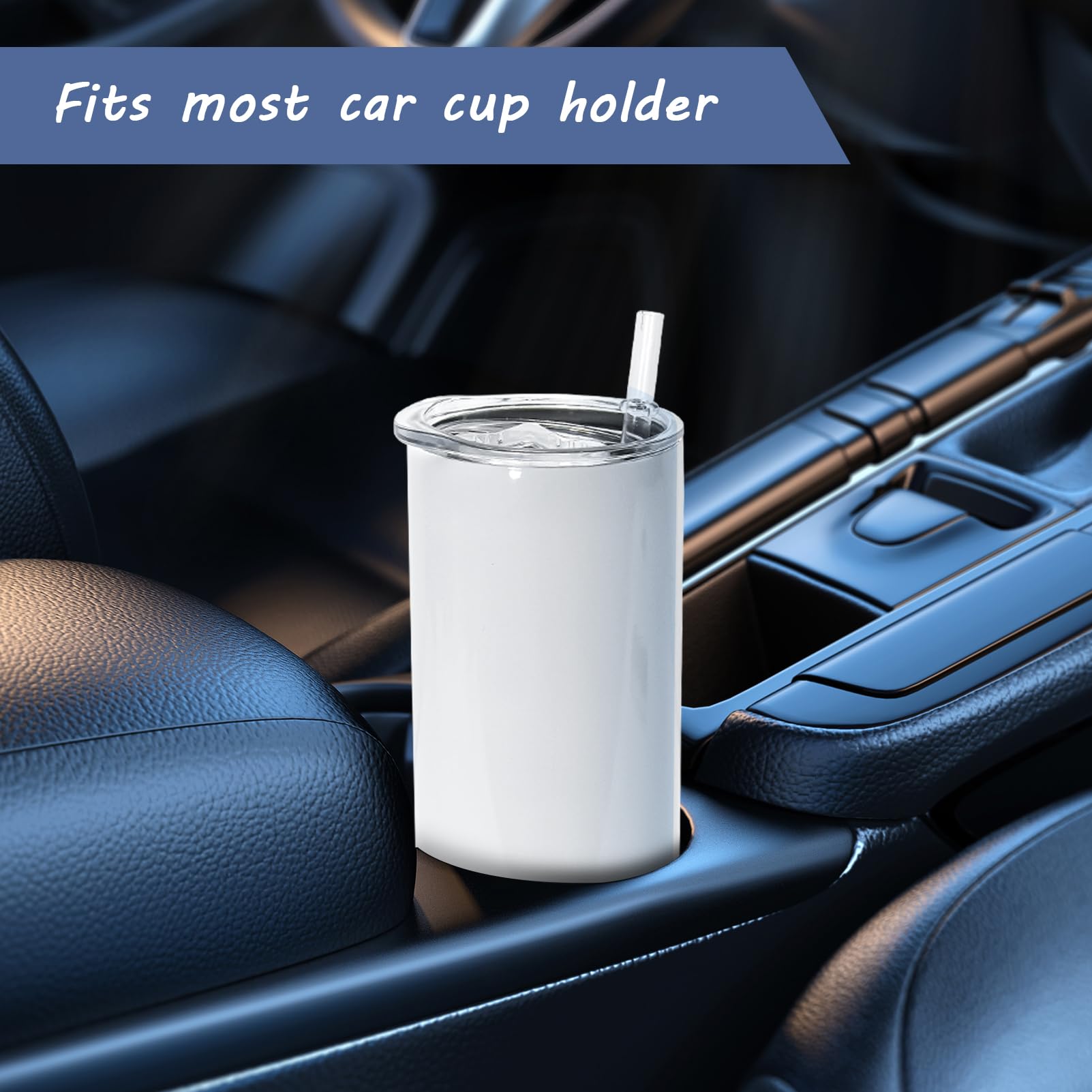 AGH car cup holder-friendly tumbler fits most vehicle interiors