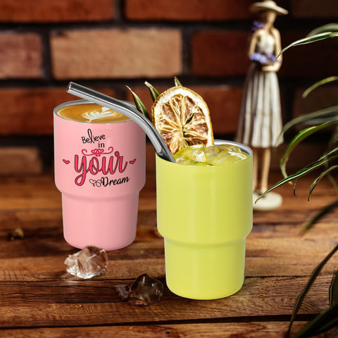 AGH shot tumblers versatile for spirits, tea, or desserts.