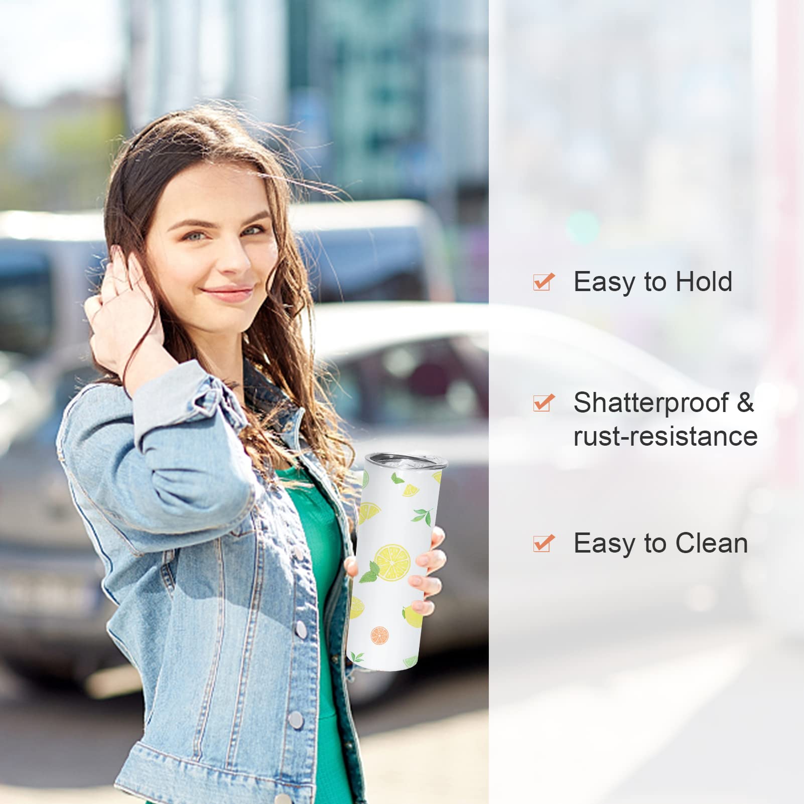 AGH wide-mouth 20 oz tumbler is easy to fill and clean