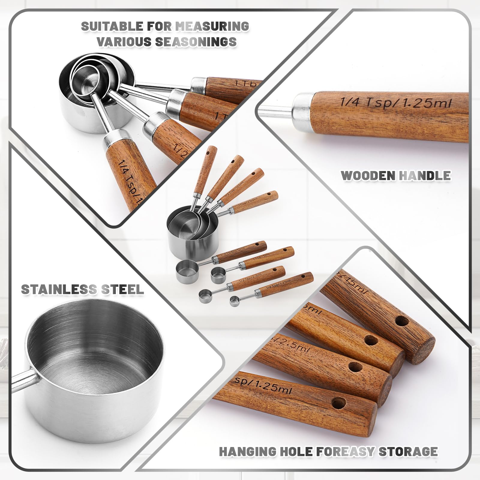 AGIgear nestable 8-piece set saves drawer space while dishwasher safe