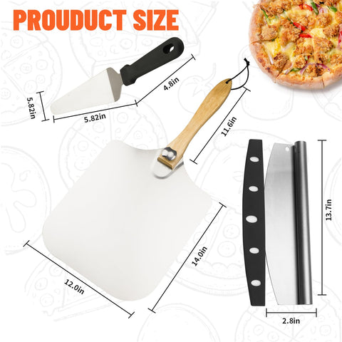 AGIgear 14-inch rocker cutter for clean, effortless pizza slicing.