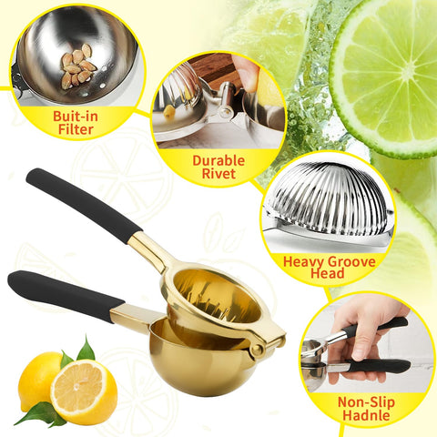 AGIgear stainless steel lemon press offers rust resistance and durability