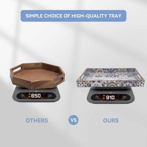 AGIOTA blue rectangle tray suited for living room, kitchen, or bedroom display and serving.