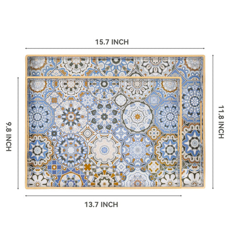 AGIOTA plastic tea tray blue with smooth surface and easy cleaning for everyday use.