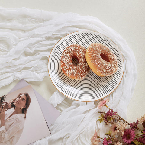 AGIRL boho gauze table runner enhances rustic tablescapes with airy texture