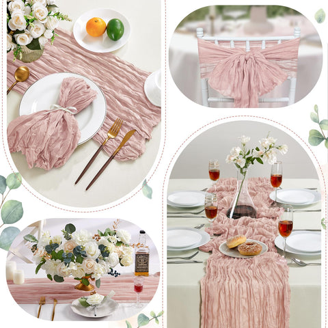 AGIRL table runner paired with flowers and candles for stylish decor.