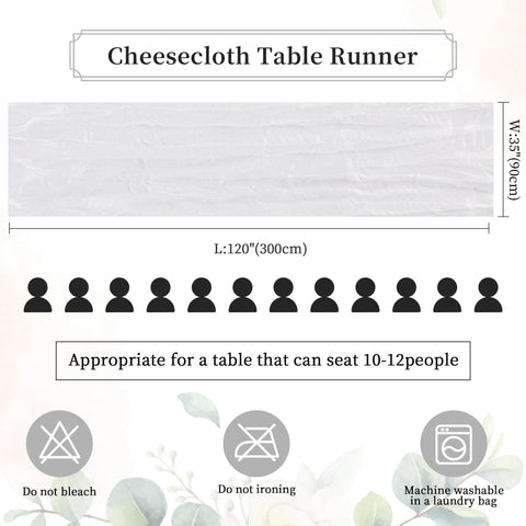 AGIRL washable cheesecloth runner offers easy care and versatile length