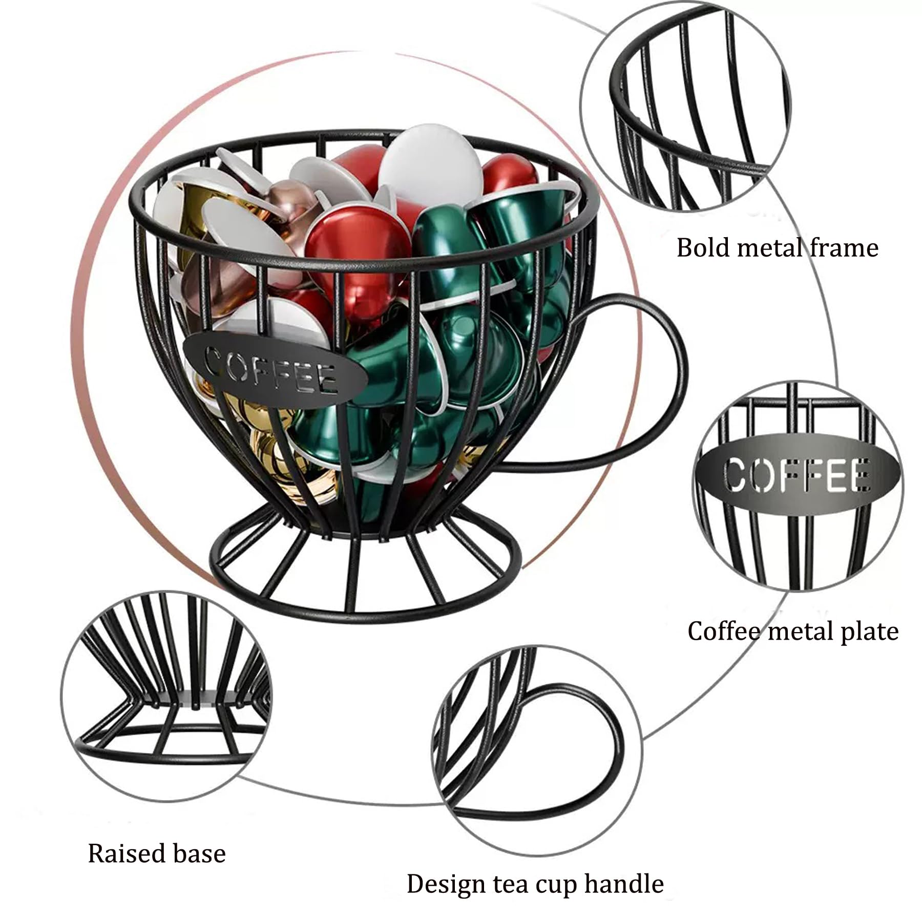 Agirlvct Black Finish Stand modern look complements home decor