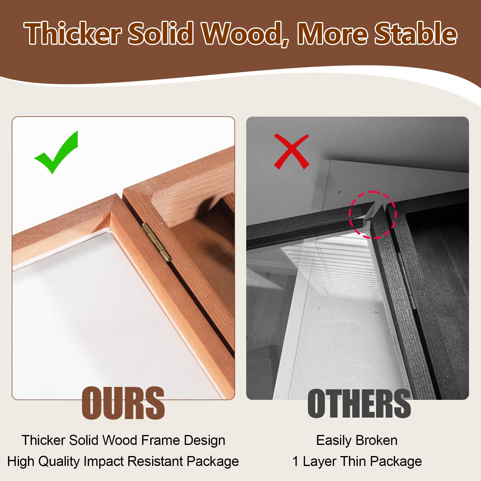 AGJIDSO solid wood knife case delivers warm, durable craftsmanship.