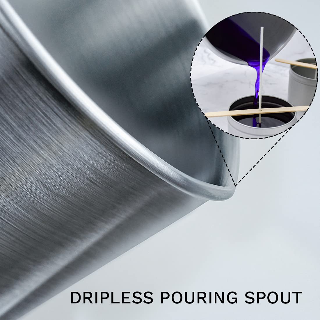 AGLARY aluminum pot with fast heat transfer for quick melting.