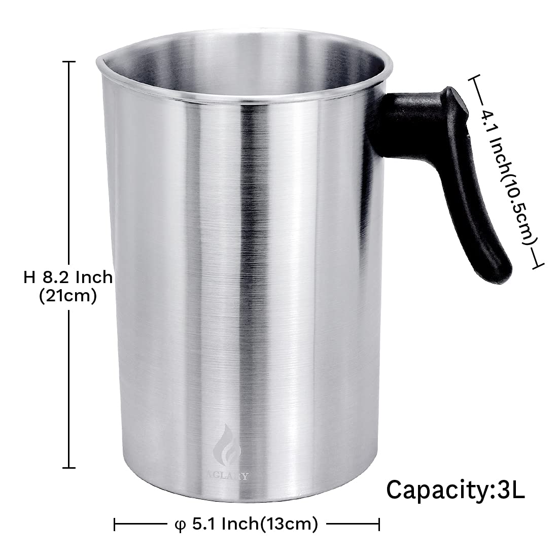 AGLARY seamless aluminum pot preventing leaks and simplifying cleanup.