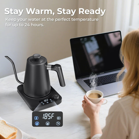 AGORVIO Gooseneck Kettle safety protections include auto shut-off