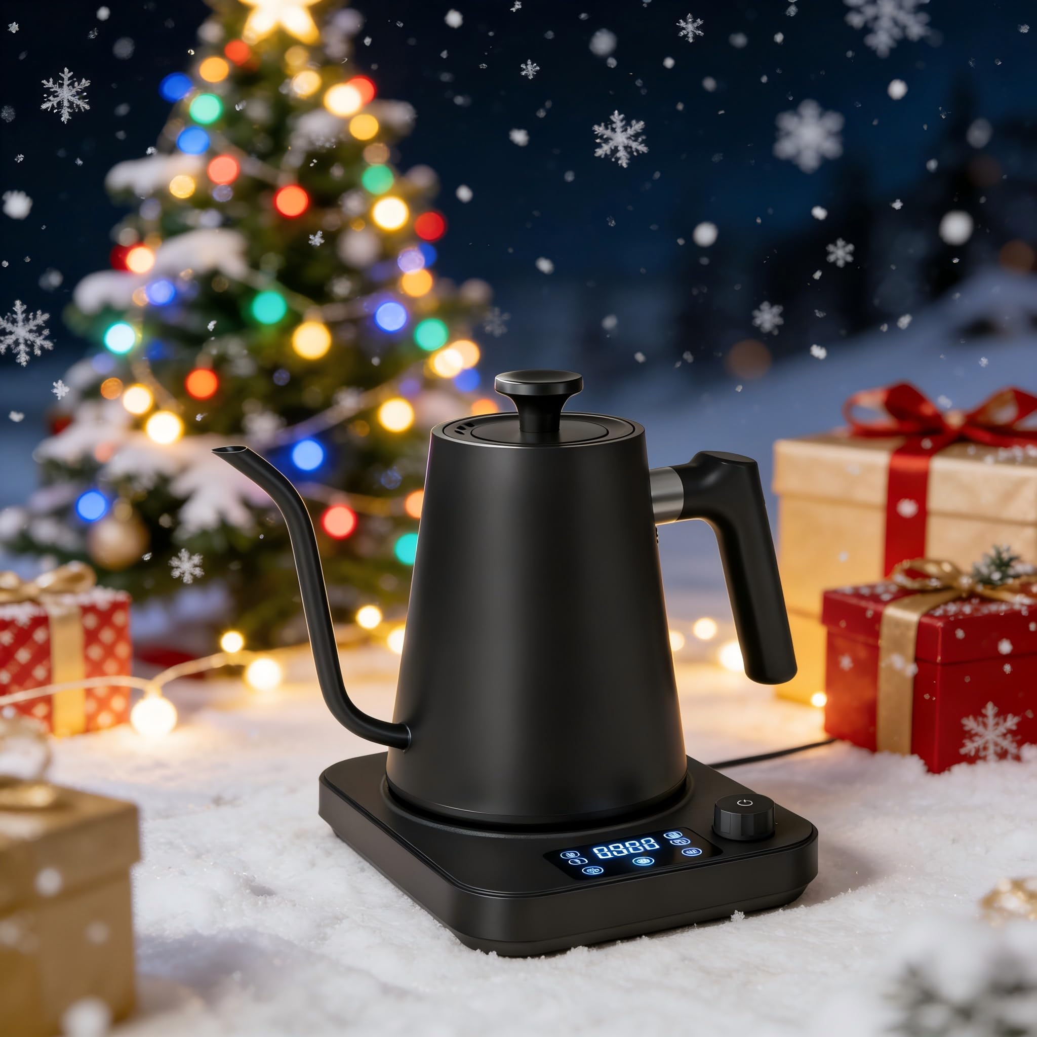 AGORVIO Gooseneck Kettle temperature control enables exact heat for brews