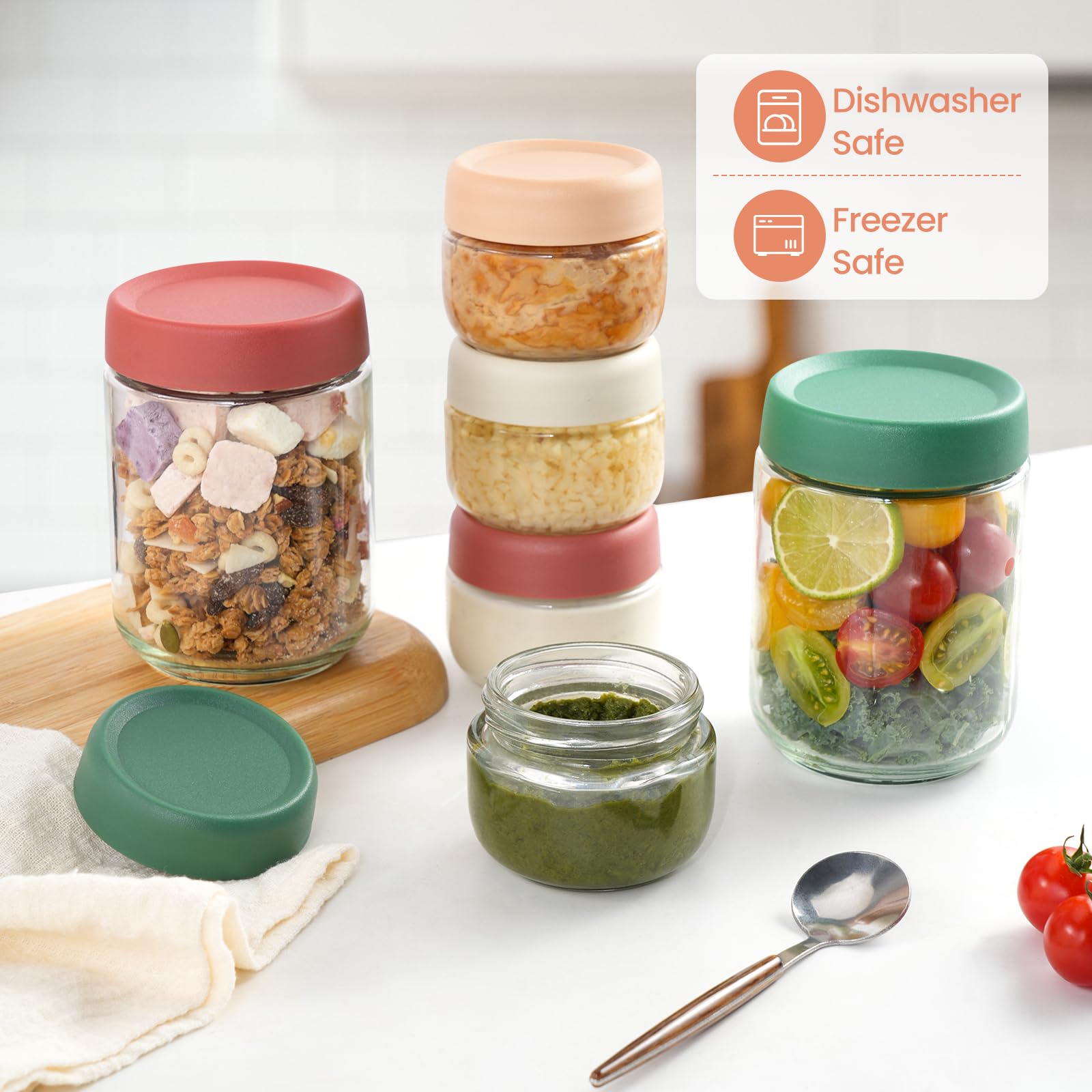 Agotglmi dishwasher-safe jars offer easy cleanup and reuse