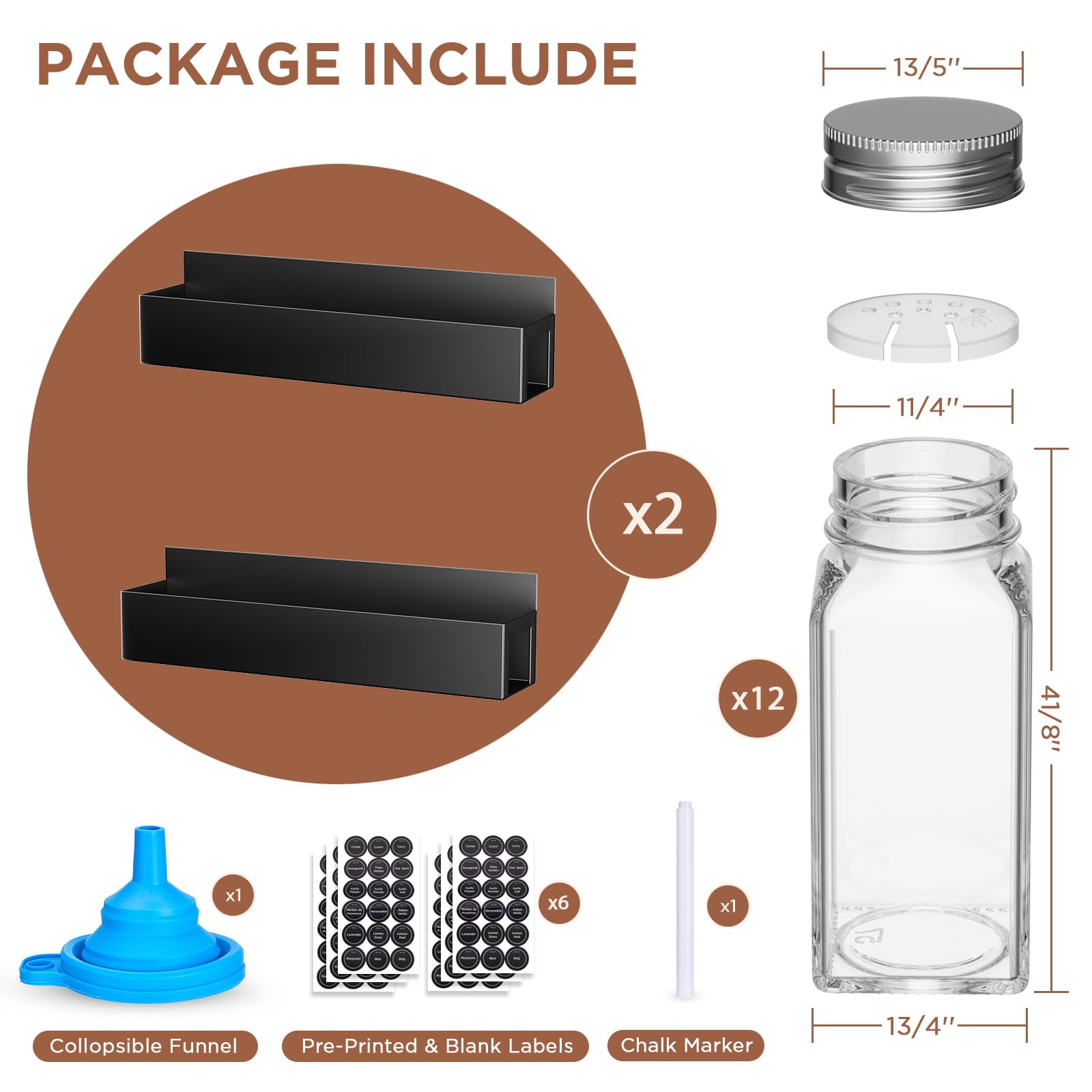 Agotglmi fridge mounted spice rack saves kitchen space