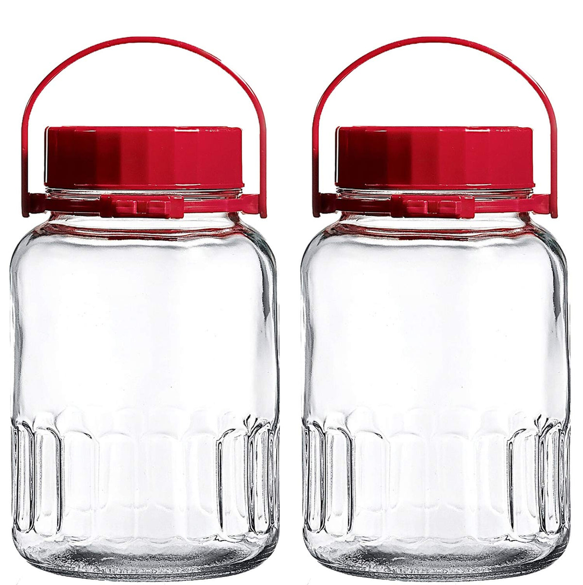 AGTRADE gallon mason jar with pour spout lid for easy pouring and airtight storage.