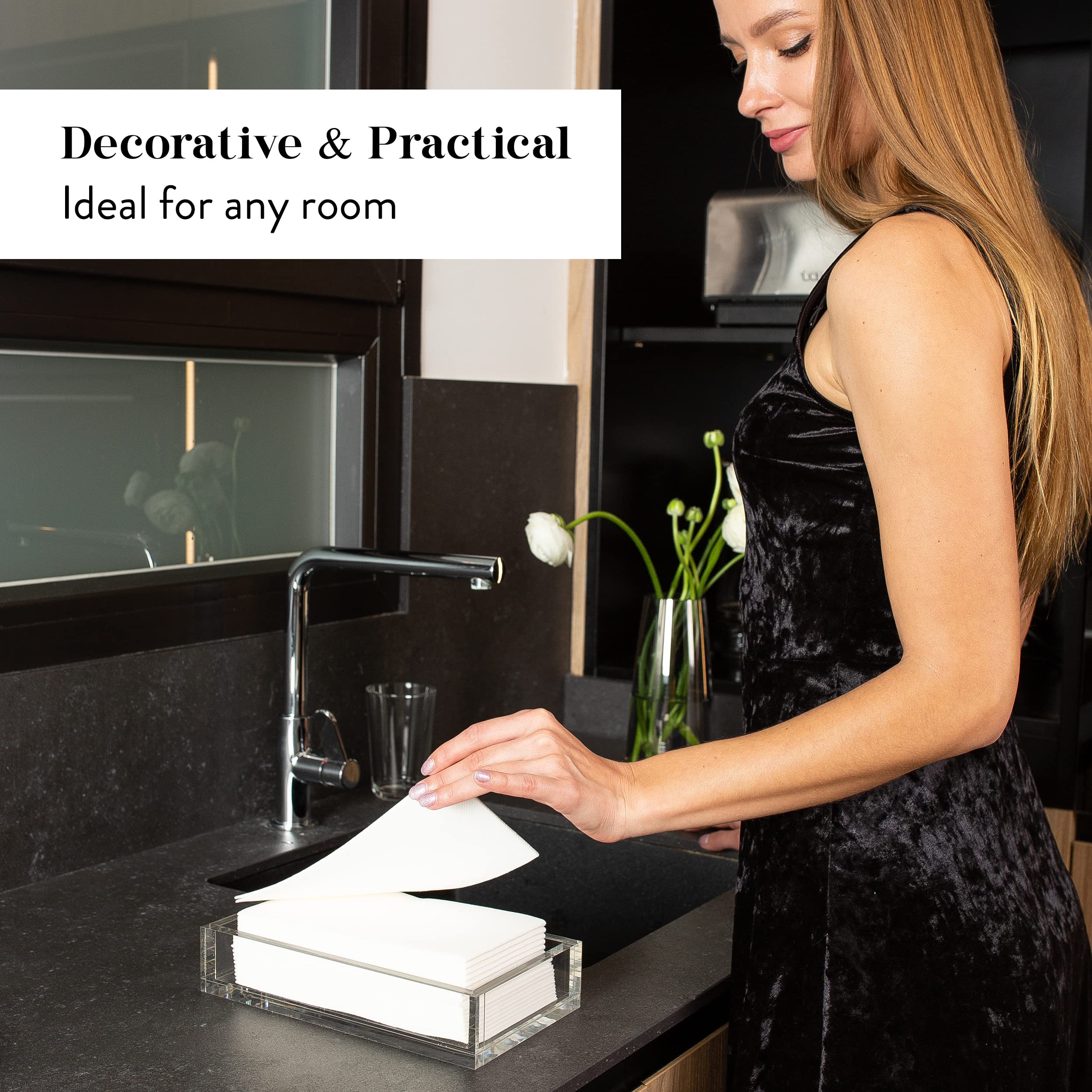 AH AMERICAN HOMESTEAD kitchen counter napkin tray keeps napkins dry and accessible