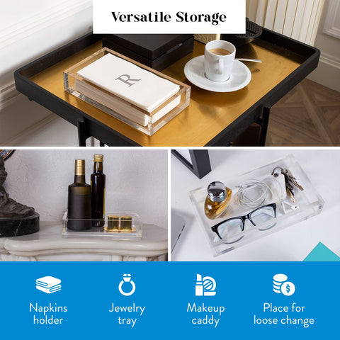 AH AMERICAN HOMESTEAD napkin holder on vanity adds elegant organization to your countertop