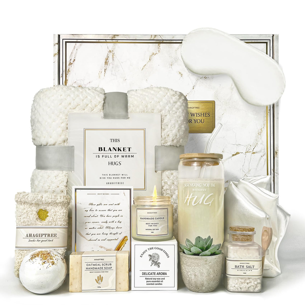 AHAGIFTREE care package blanket for cozy warmth and comforting evenings